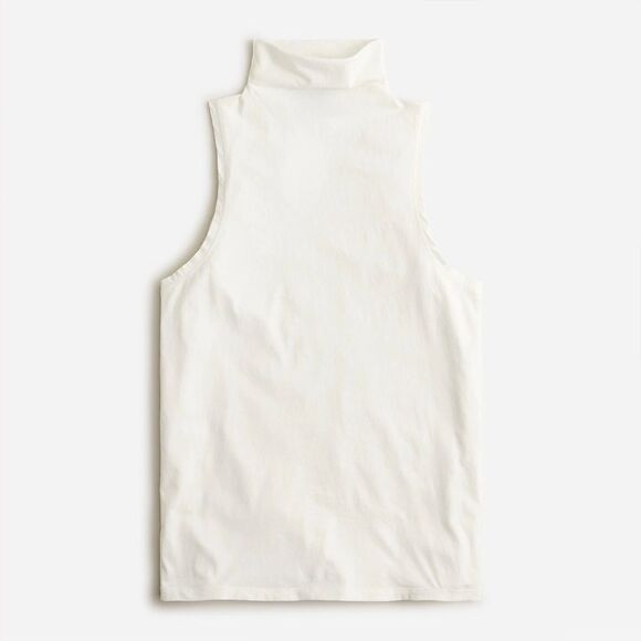 J. Crew, Mock Neck, Sleeveless Top, Cream, Size L - Picture 2 of 4